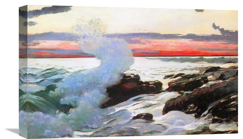 "West Point Prouts Neck 1900" Stretched Canvas Giclee by Winslow Homer, 22"x14"