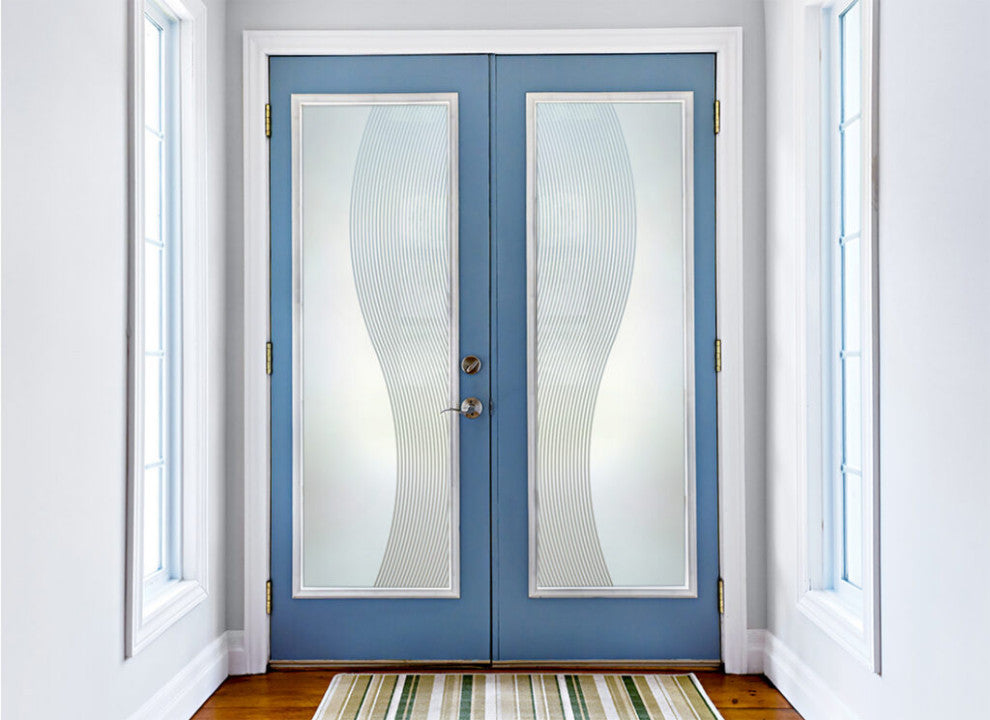 Pantry Door - Divise Stripes - Primed - 24" x 96" - Knob on Left - Pull Open