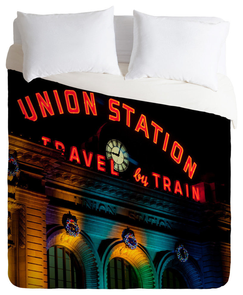 Deny Designs Bird Wanna Whistle Union Station Duvet Cover - Lightweight