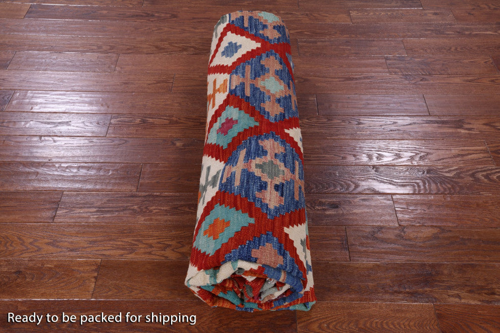 Kilim Flat Weave Wool On Wool Reversible Rug 10' 5" X 15' 4" - Q12540