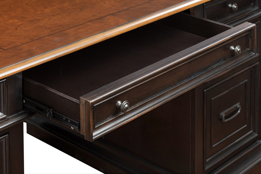 Roanoke Black Executive Desk