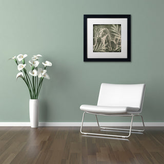 Color Bakery 'Elephant 1' Art, Black Frame, White Matte, 16"x16"