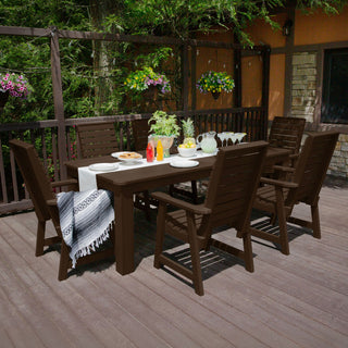 Weatherly 7-Piece Rectangle Dining Set, Weathered Acorn