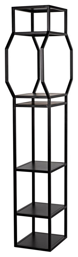 Downtown B Bookcase, Black Metal