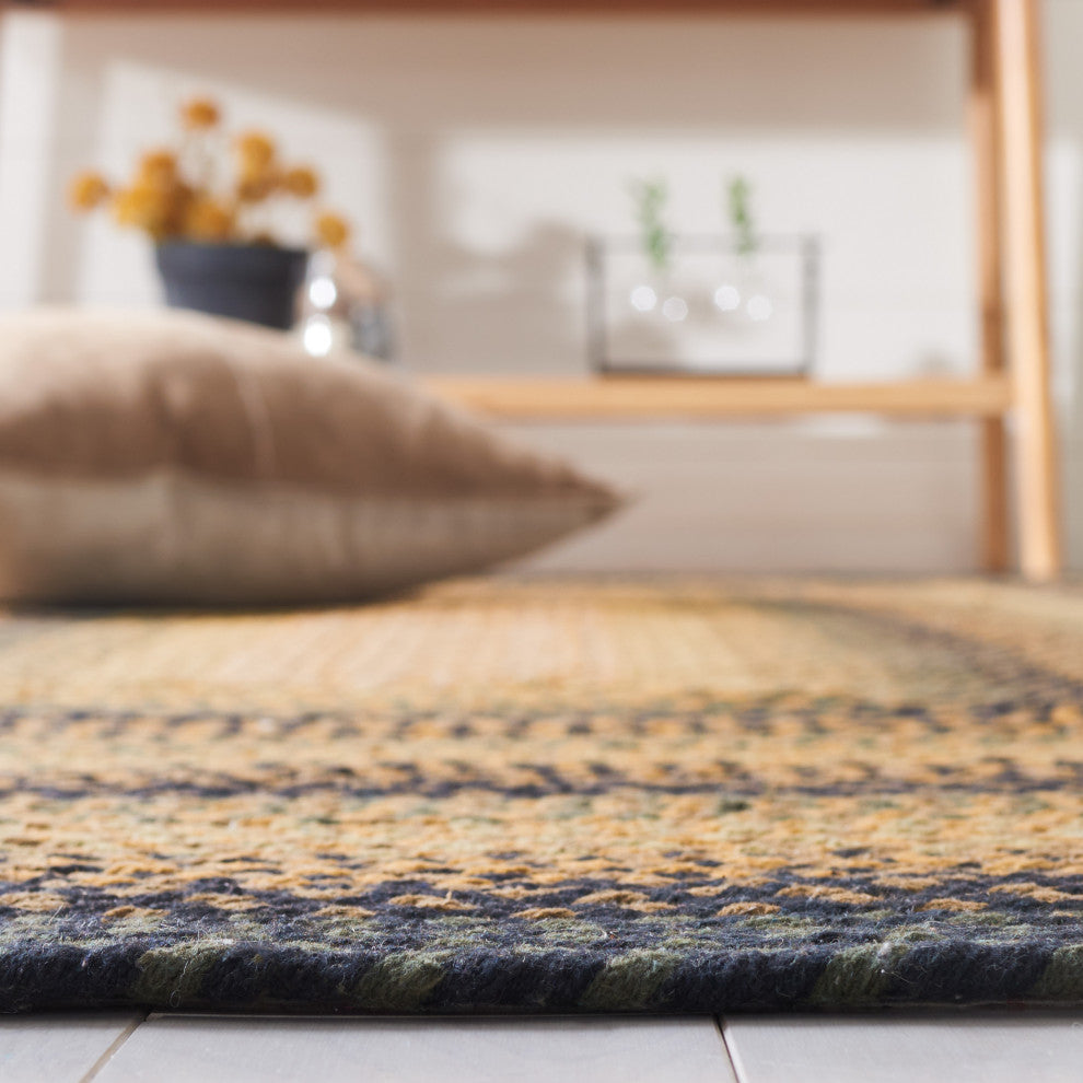 Safavieh Cape Cod Collection BRD651D Rug, Gold/Sage, 3' X 5'