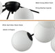 Modern Globe Semi Flush Mount Ceiling Light Sputnik Chandeliers, Black, 8-Light