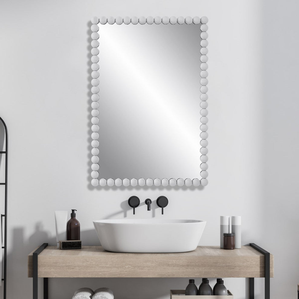 Uttermost Serna Vanity Mirror 09790, White