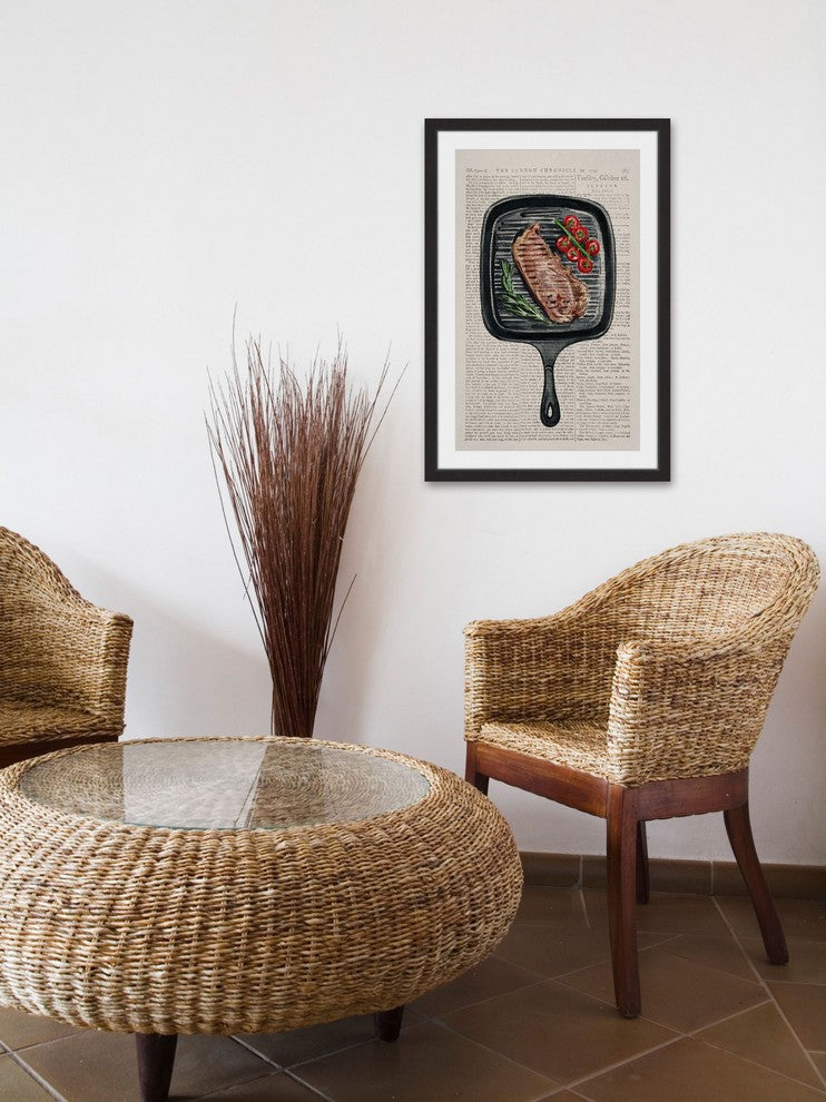 "Sizzling" Framed Painting Print, 24"x36"