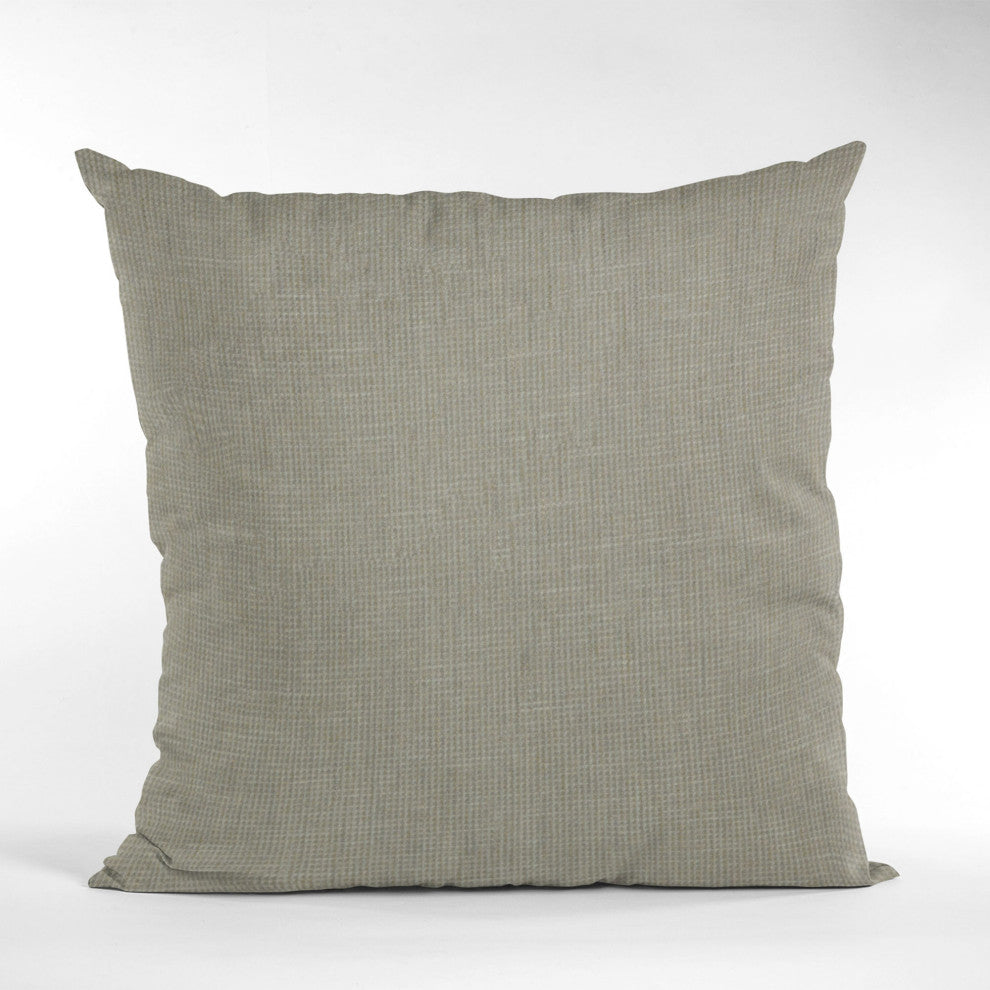 Travertine Waffle Textured Solid Luxury Throw Pillow, Double sided 22"x22"