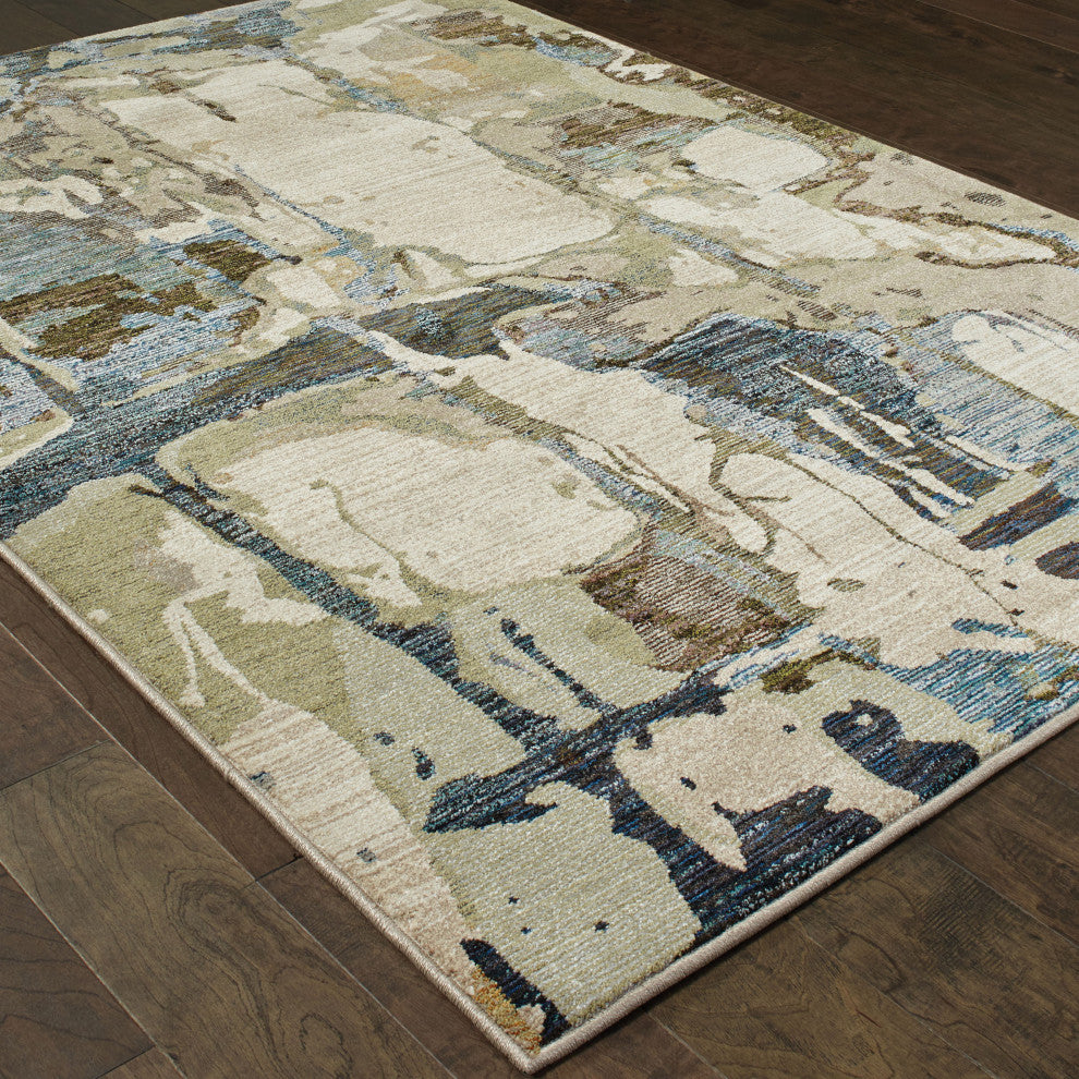 Elements Abstract Dreams Blue/Gray Area Rug, 1'10"x3'2"