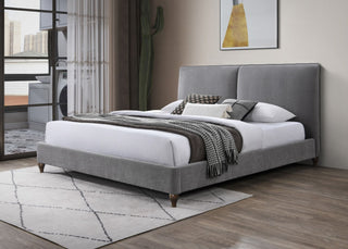 Safavieh Couture Sophianna Platform Bed, Dark Grey/Walnut, Queen
