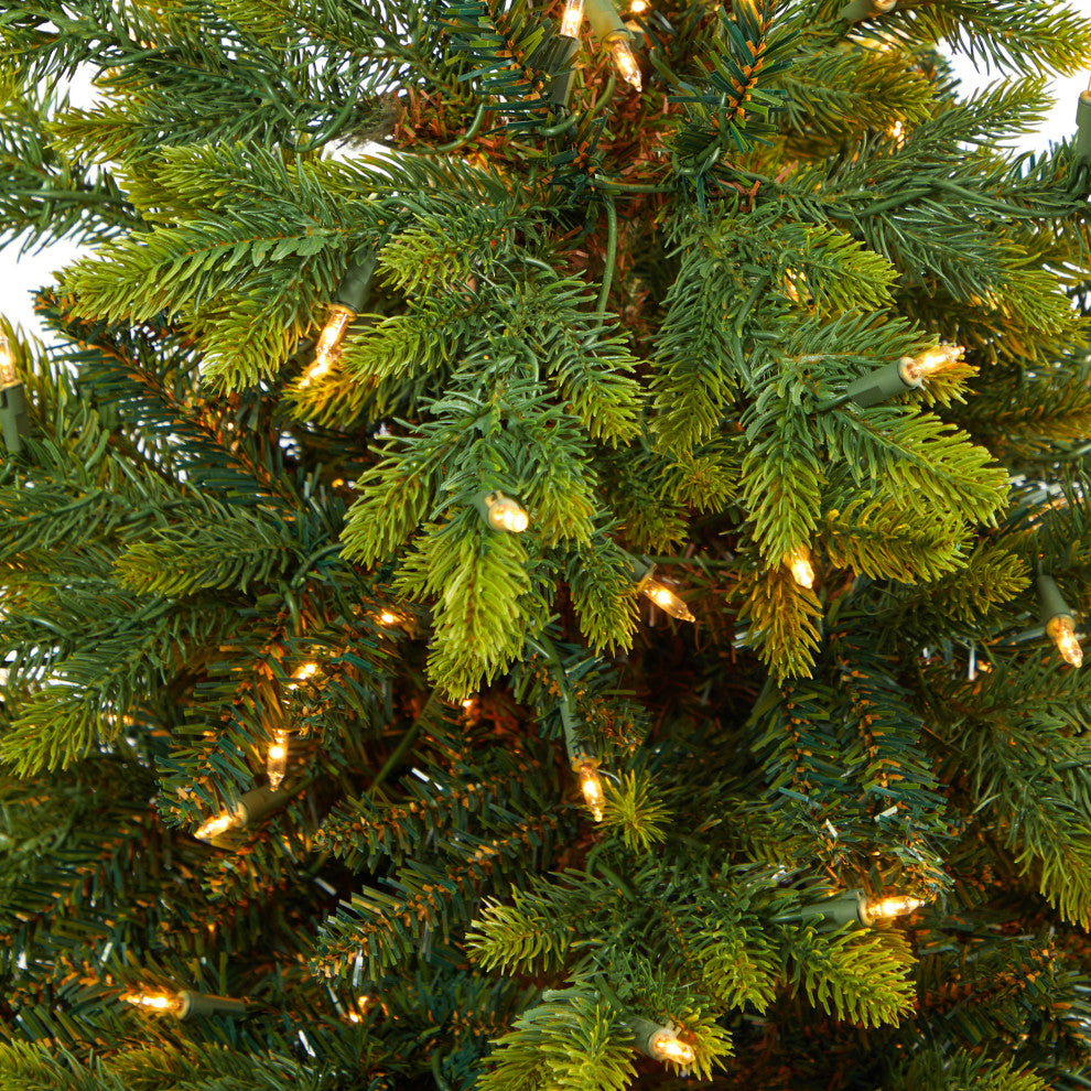 44" North Carolina Fir Faux Xmas Tree W/150 Clear Lights & 563 Bendable Branches