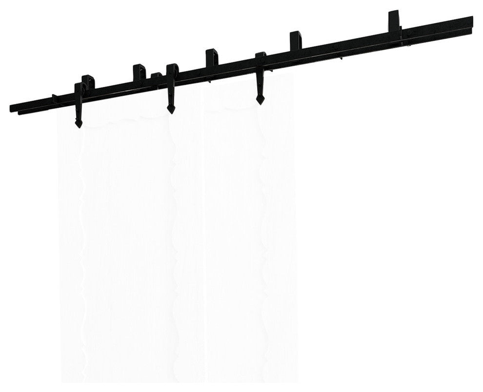 Sliding Barn Door Hardware, U Bracket Bypass, Classic Design, 6'