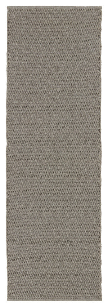 Jaipur Living Saeler Indoor/ Outdoor Striped Gray Area Rug, 2'6"x8'