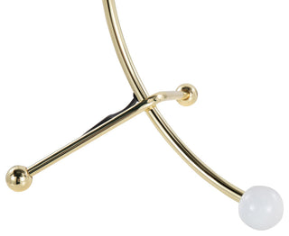 Eileen Task Lamp, Gold Metal, White Plastic