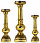 Vivacious 3 Piece Glass Candle Holder,  Gold