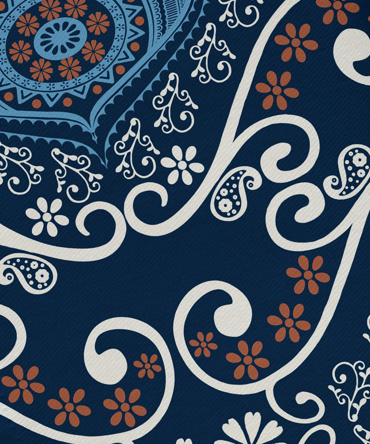 Illuminate, Print Napkin, Set of 4, Navy Blue