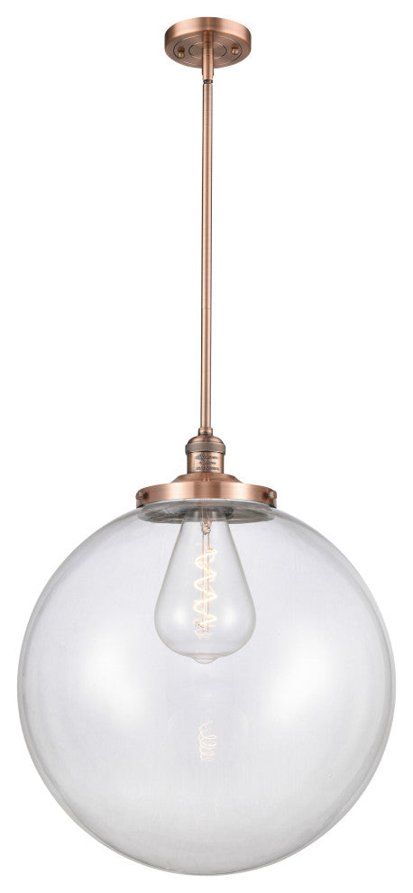 Beacon Pendant, Antique Copper, Clear