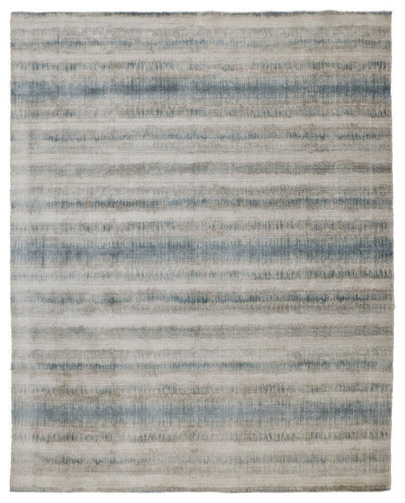 Weave & Wander Malana Rug, Aegean Blue/Warm Gray, 12ft x 15ft Aea Rug