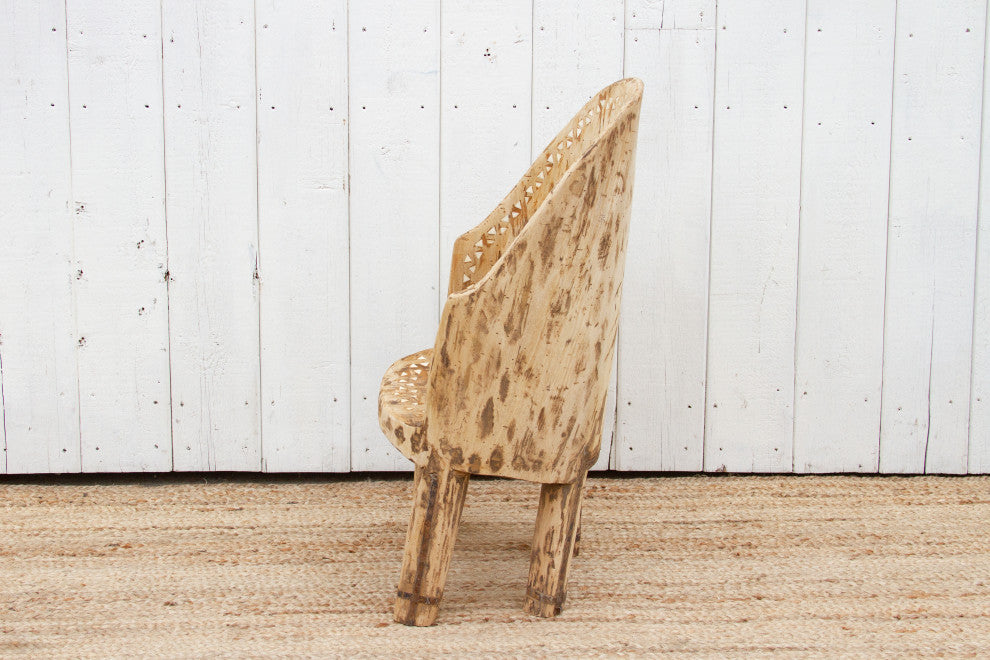 Tribal Bleached Wood Naga Chair