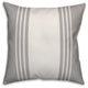 Gray and White Farmhouse Stripe 18x18 Throw Pillow