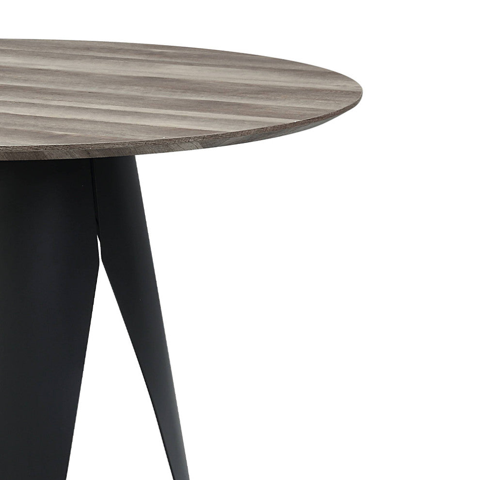 Zudora Dining Table, Antique Oak and Black Finish