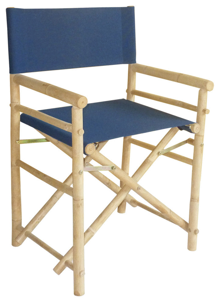 Bamboo Director's Chair, Set of 2, Indigo