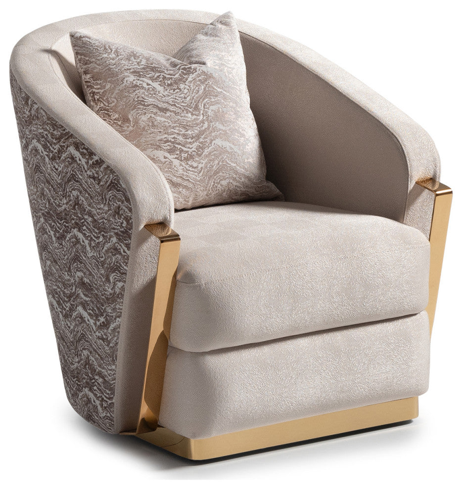 Carmela Accent Chair Almond/Gold