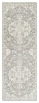Harput Updated Traditional Charcoal, Light Gray Area Rug, 2''7"x7''3" Runner