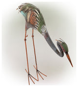 Alpine Crane Stake Statue, 31" Tall