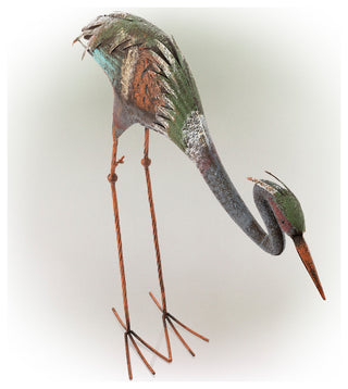 Alpine Crane Stake Statue, 31" Tall