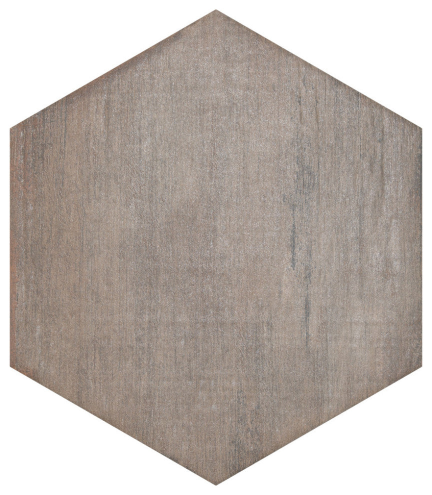 Retro Mini Hex Terra Porcelain Floor and Wall Tile