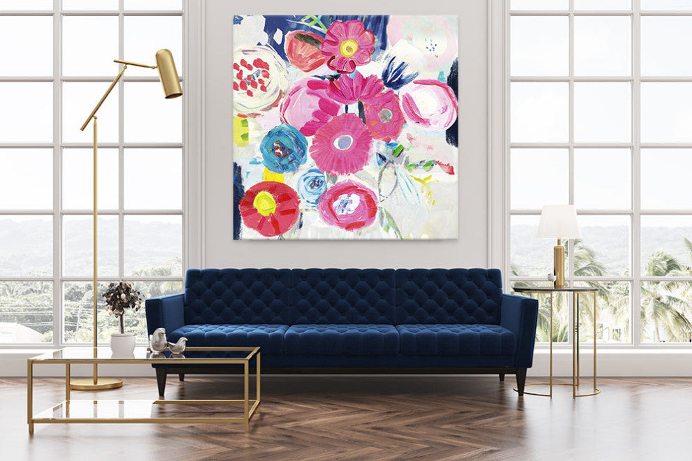 "Fresh Florals III" Fine Art Giant Canvas Print, 54"x54"