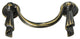 Utopia Alley Lauren Drop Pull, 2.5" Center To Center, Antique Brass, 25 Pack