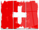 "Switzerland Flag Illustration" Flag Metal Wall Art, 3 Panels, 36"x28"