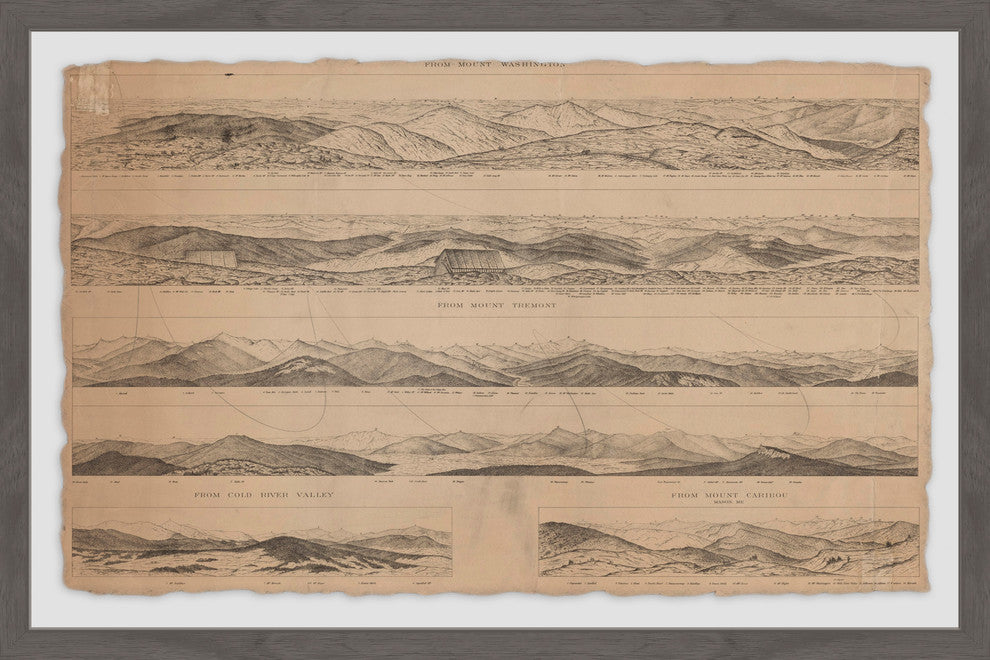 "Panoramic Views" Framed Painting Print, 36"x24"