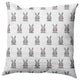 Bunny Fluffle Easter Indoor/Outdoor Throw Pillow, Explorer Blue, 18x18"