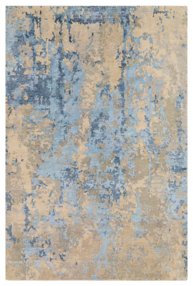 Surya Arte RTE-2302 Modern Area Rug, Navy, 9' x 13' Rectangle
