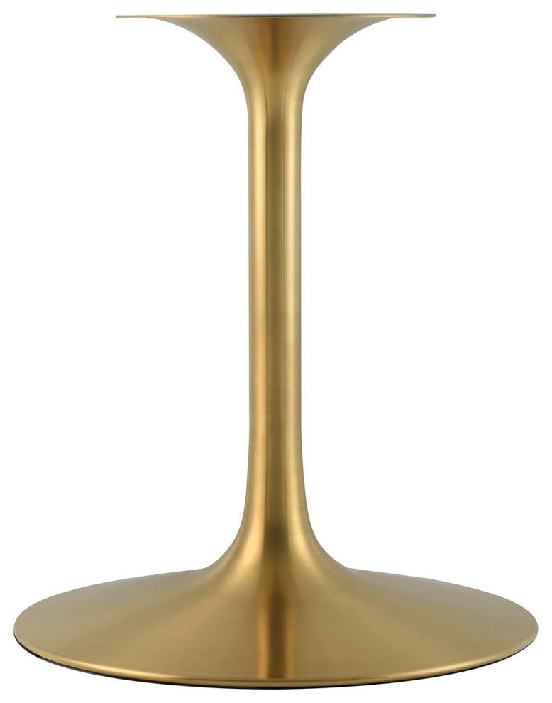 Lippa 47" Round Terrazzo Dining Table, Gold White