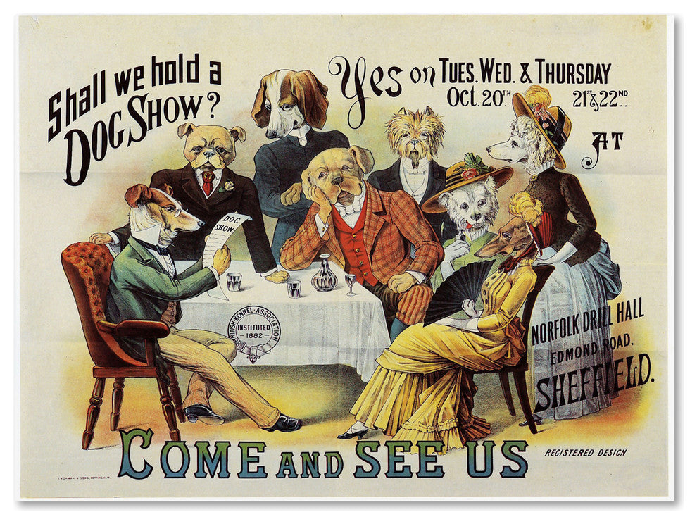 Vintage Apple Collection ''Dog Show'' Canvas Art, 19x14