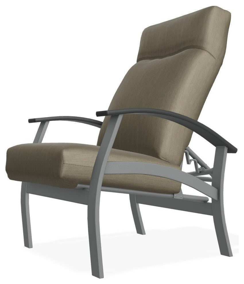 Belle Isle Cushion Outdoor Adjustable Back Chair, Huskie/Graphite