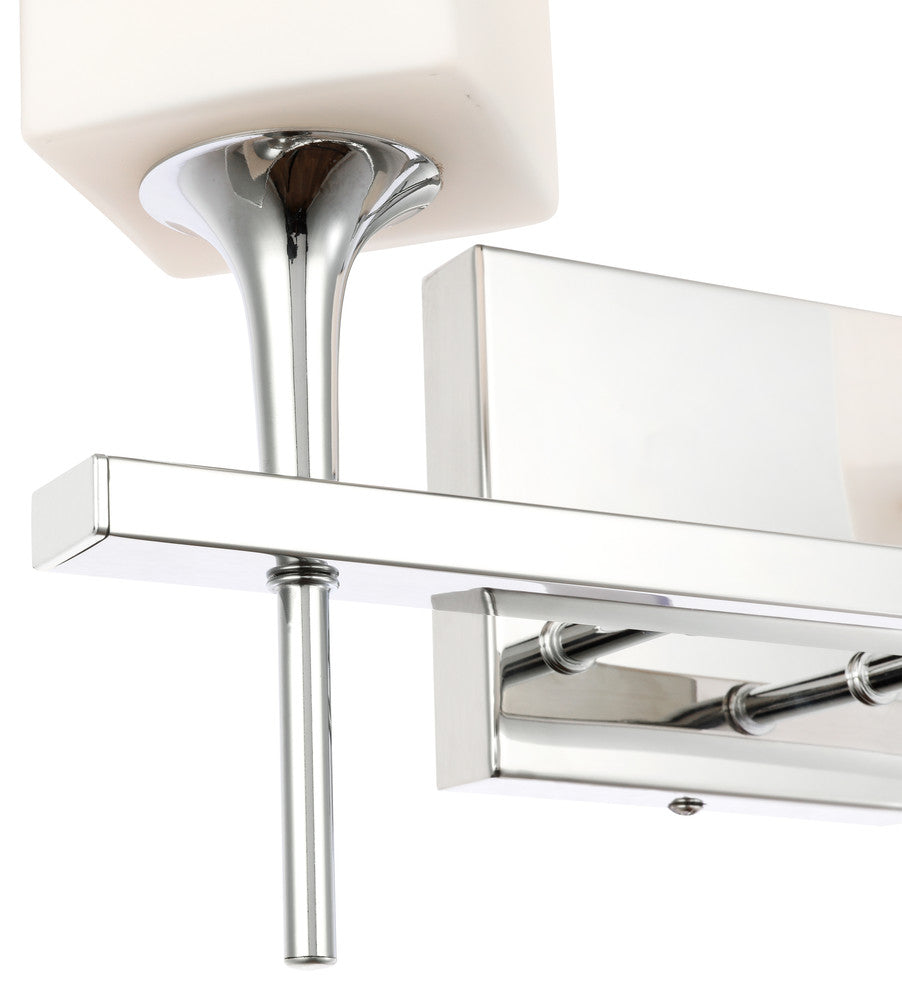 Chelsea 2-Light Bath, Opal Square Glass, Halogen G9