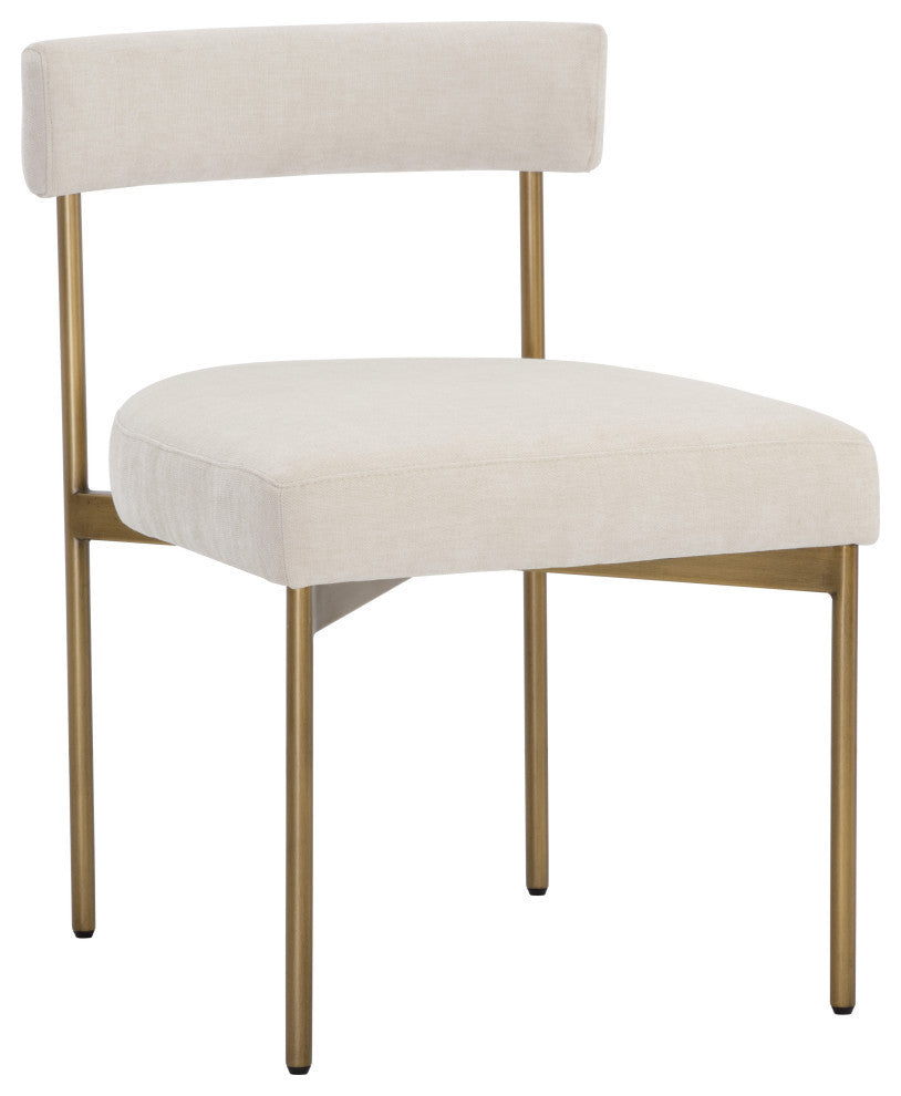 Seneca Dining Chair, Antique Brass, Danny Ivory, Set of 2