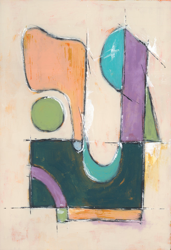 30x44 Whimsical Puzzle I, Unframed Artwork