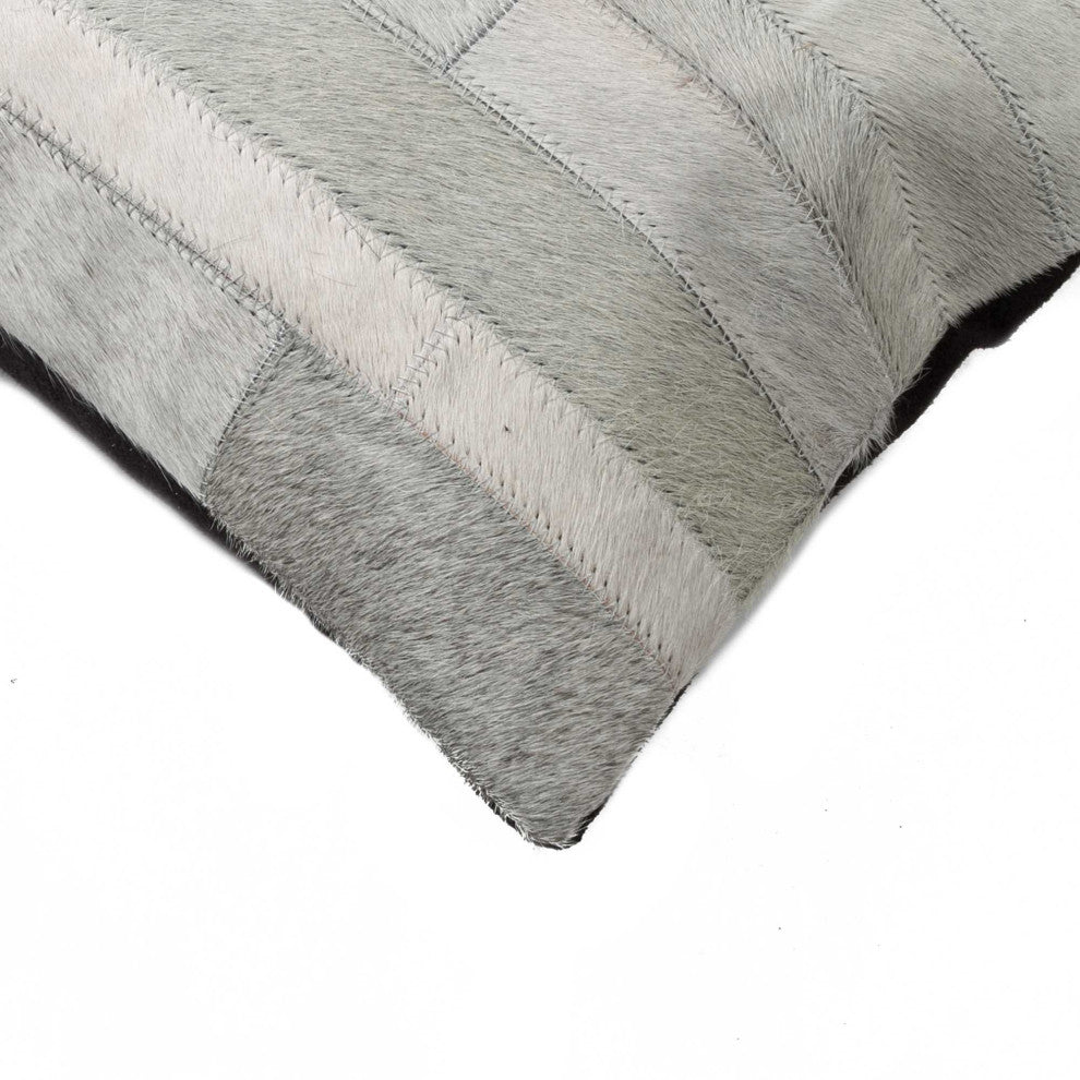 HomeRoots 12" x 20" x 5" Gray Pillow