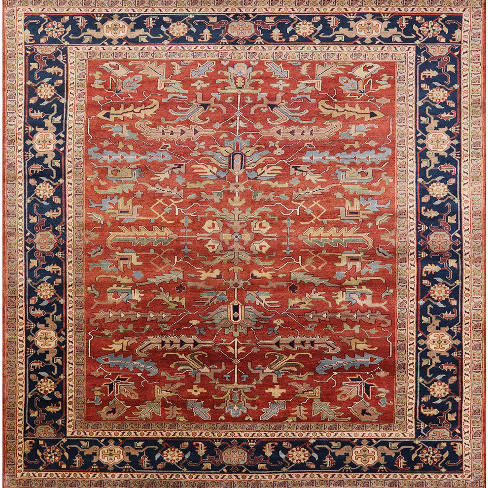 Ahgly Company Indoor Square Mid-Century Modern Area Rugs, 6' Square
