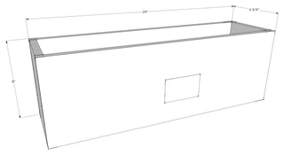 Flora Cedar Planter Box with Chalkboard Label, 24"w X 8"d X 8"h