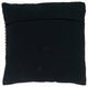 Poly Filled Throw Pillow With Knotted Design, 20"x20", Black/White