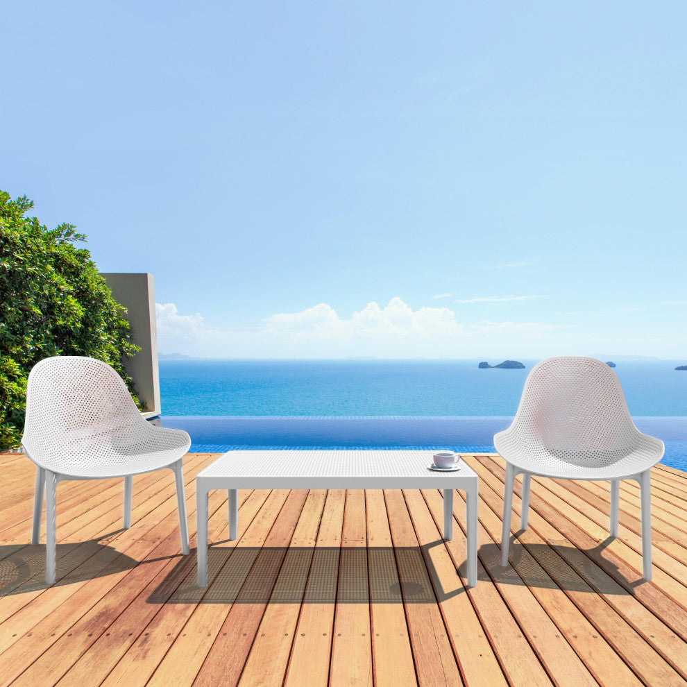 Compamia Sky Lounge Chair, Set of 2, White