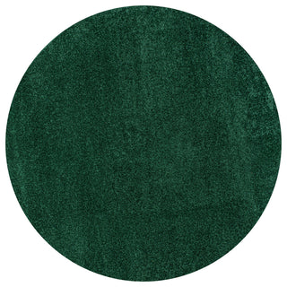 Haze Solid Low-Pile Emerald 6' Round Area Rug